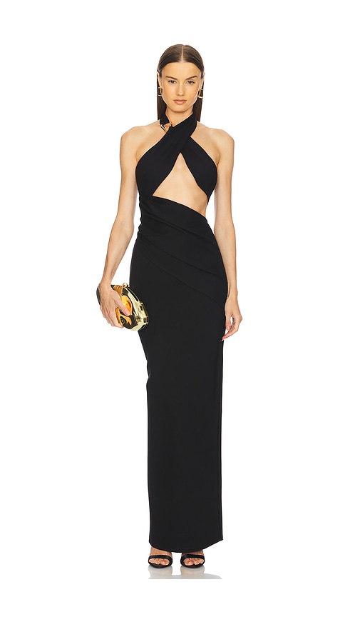 Michael Costello x REVOLVE Victoria Gown in Black.  XS. Also in L, M