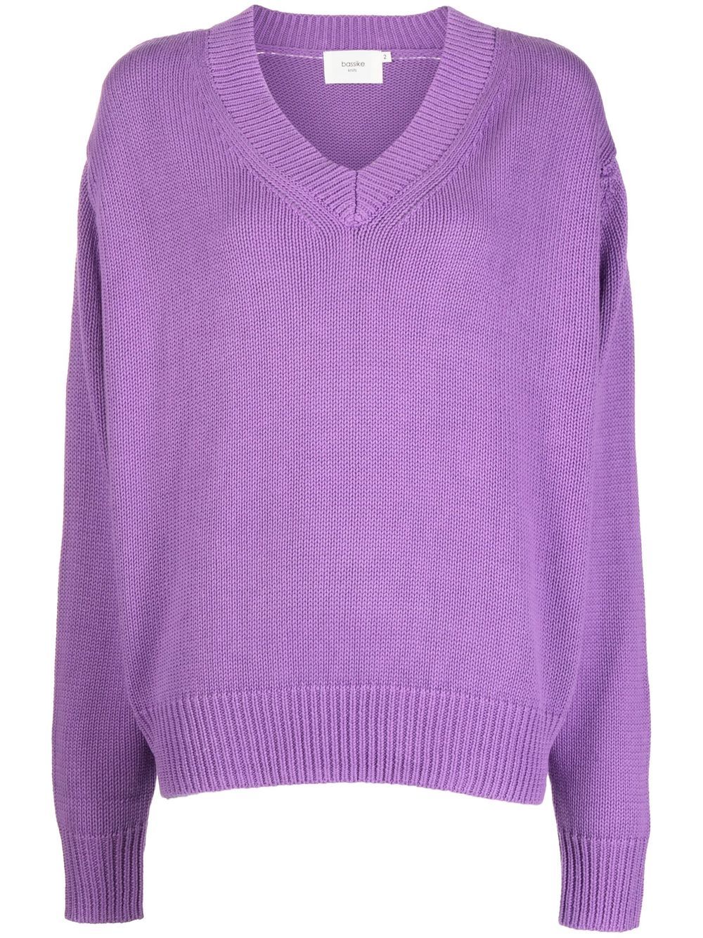 V-neck knit jumper - Purple