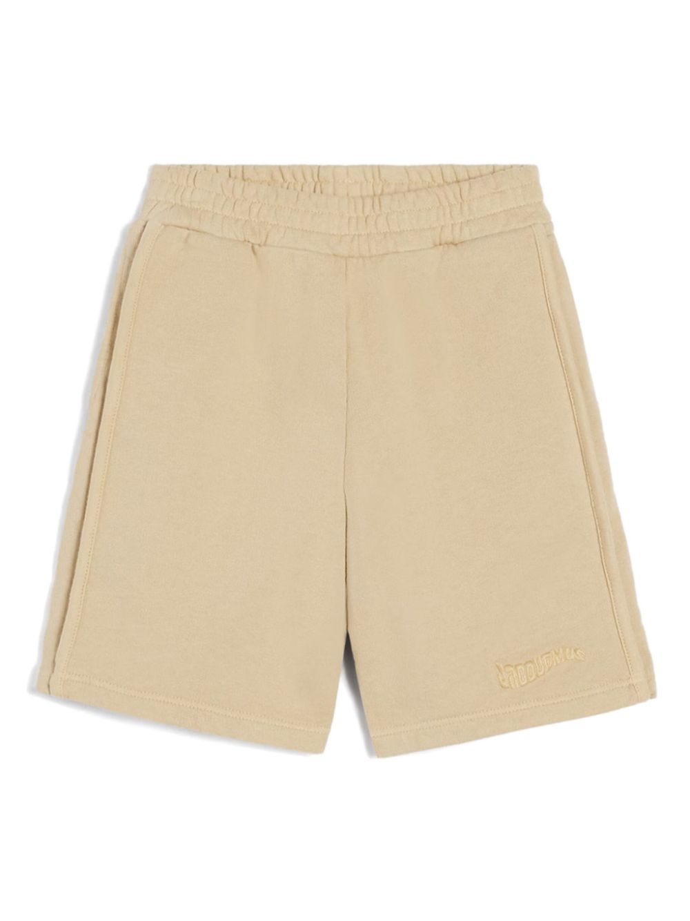 Logo-embroidered shorts - Neutrals