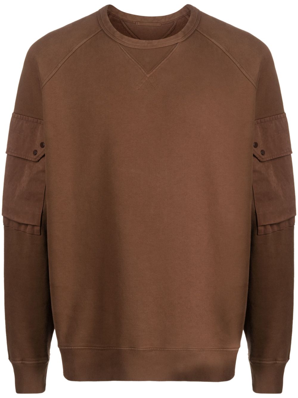 Logo-patch cotton jumper - Black
