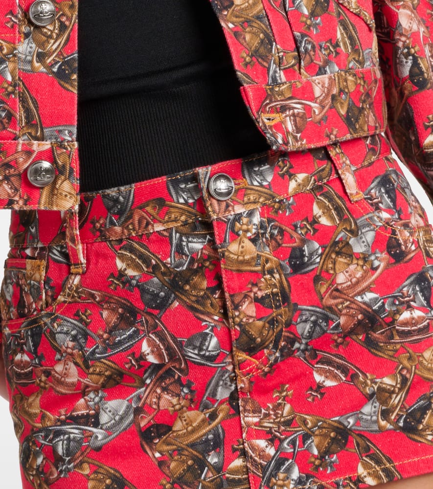 Vivienne Westwood Printed cropped denim jacket
