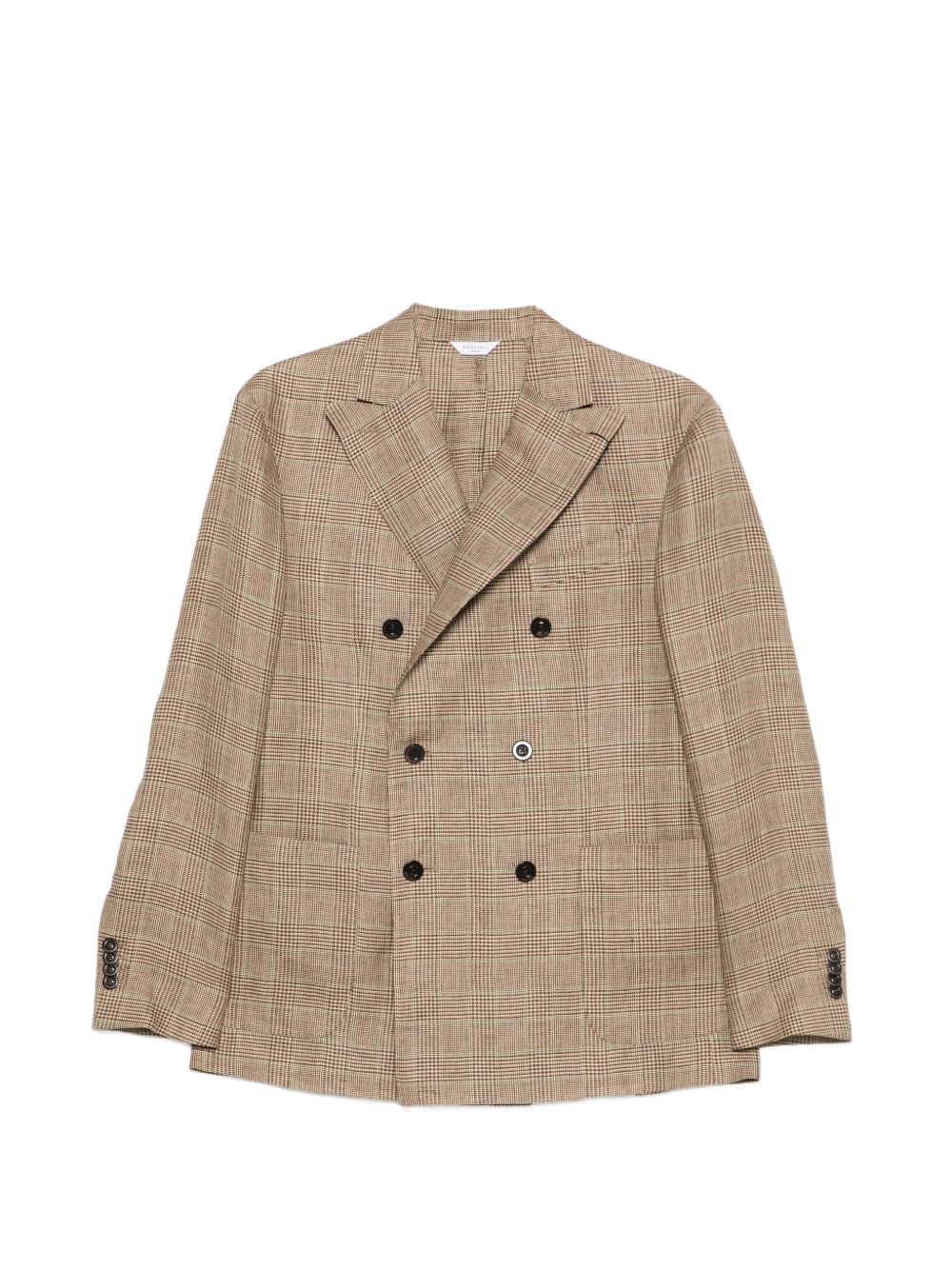 Linen double-breasted jacket