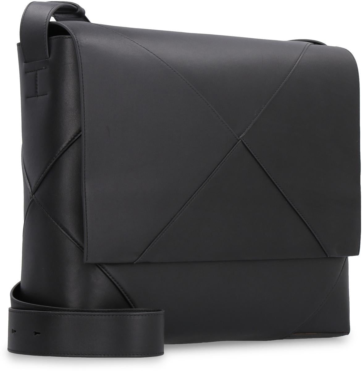 Leather Messenger Shoulder Bag