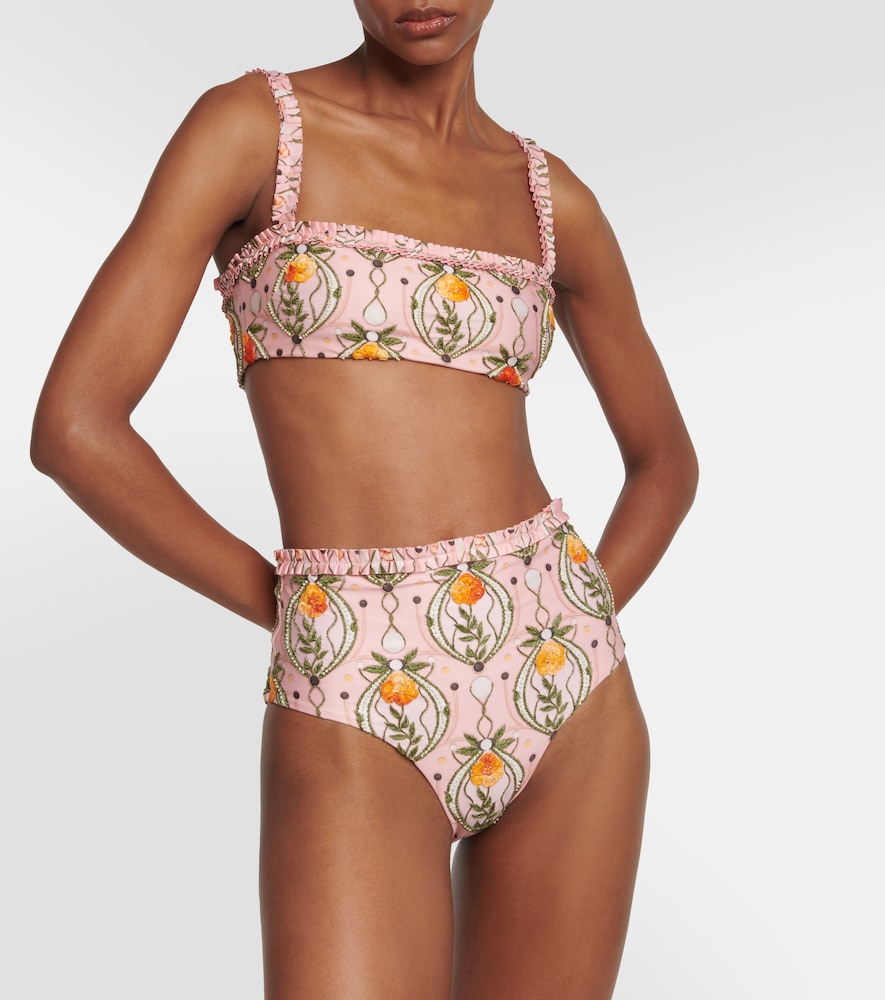 Olmo Lunar embroidered bikini top