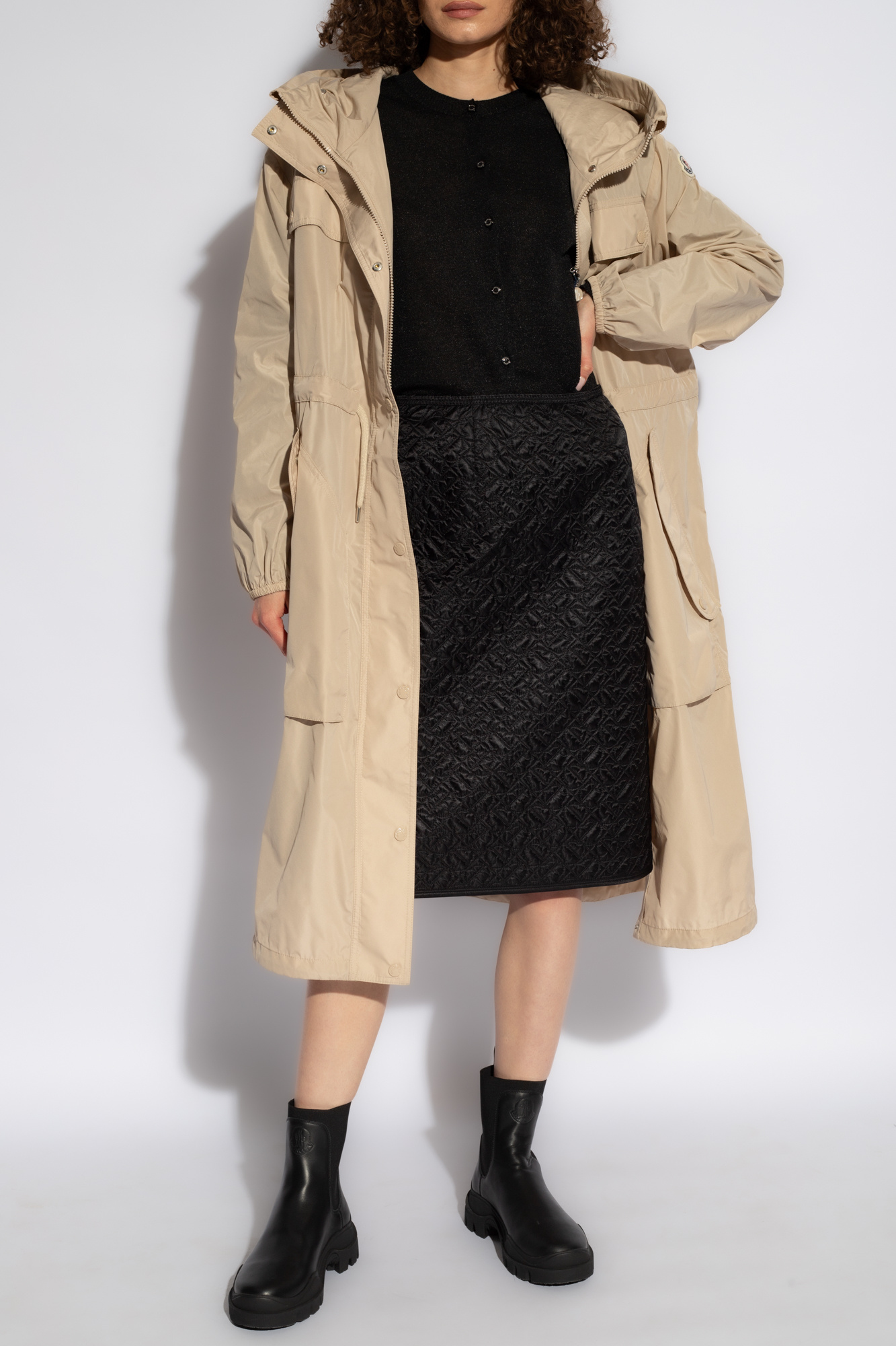 Quilted Skirt, Women's, Black