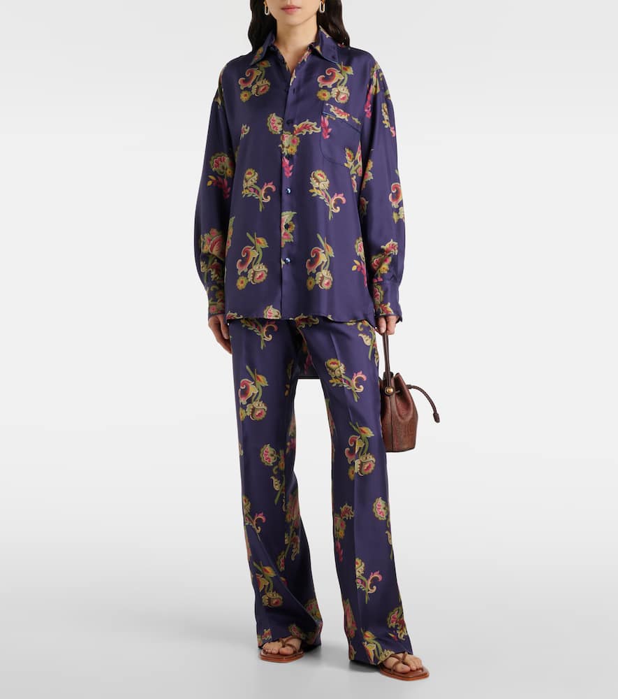 Printed silk shirt