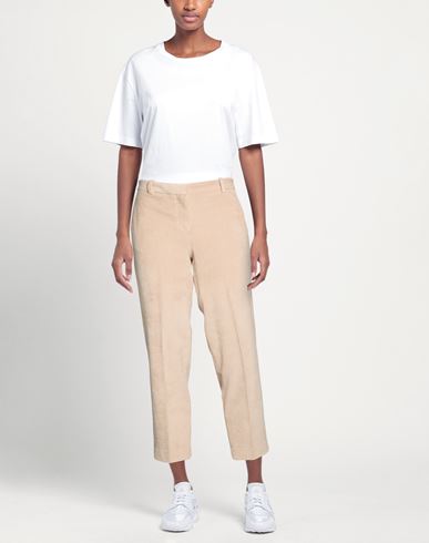 Woman Pants Beige Size 6 Cotton, Polyester