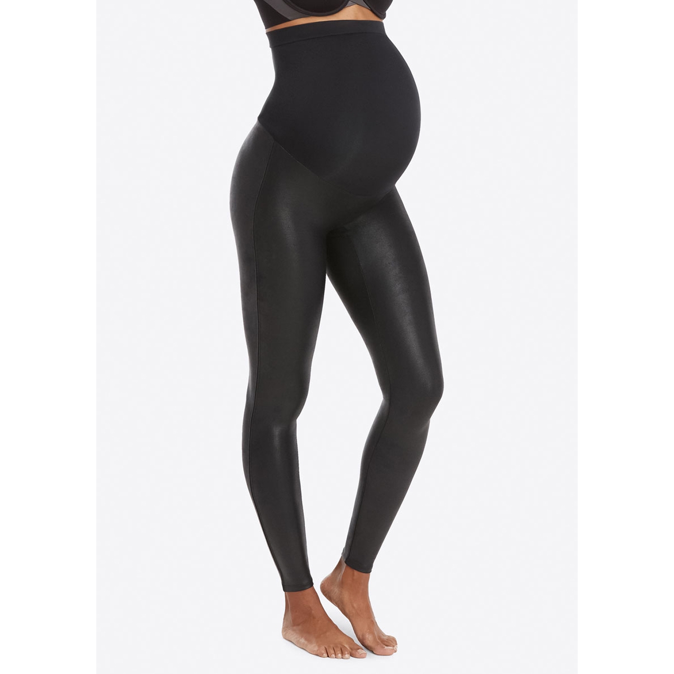 Mama Faux Leather Maternity Leggings