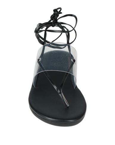 Ancient Greek Sandals Woman Thong sandal Black Size 10 Leather, Plastic