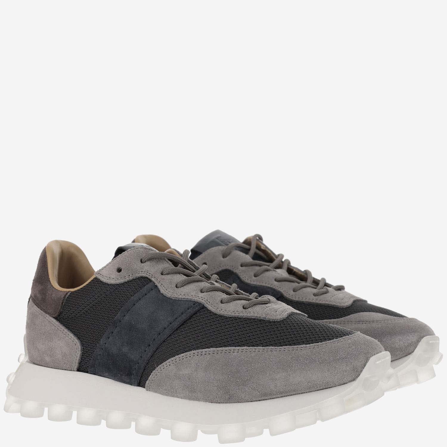 Tods 1T Suede And Fabric Sneakers