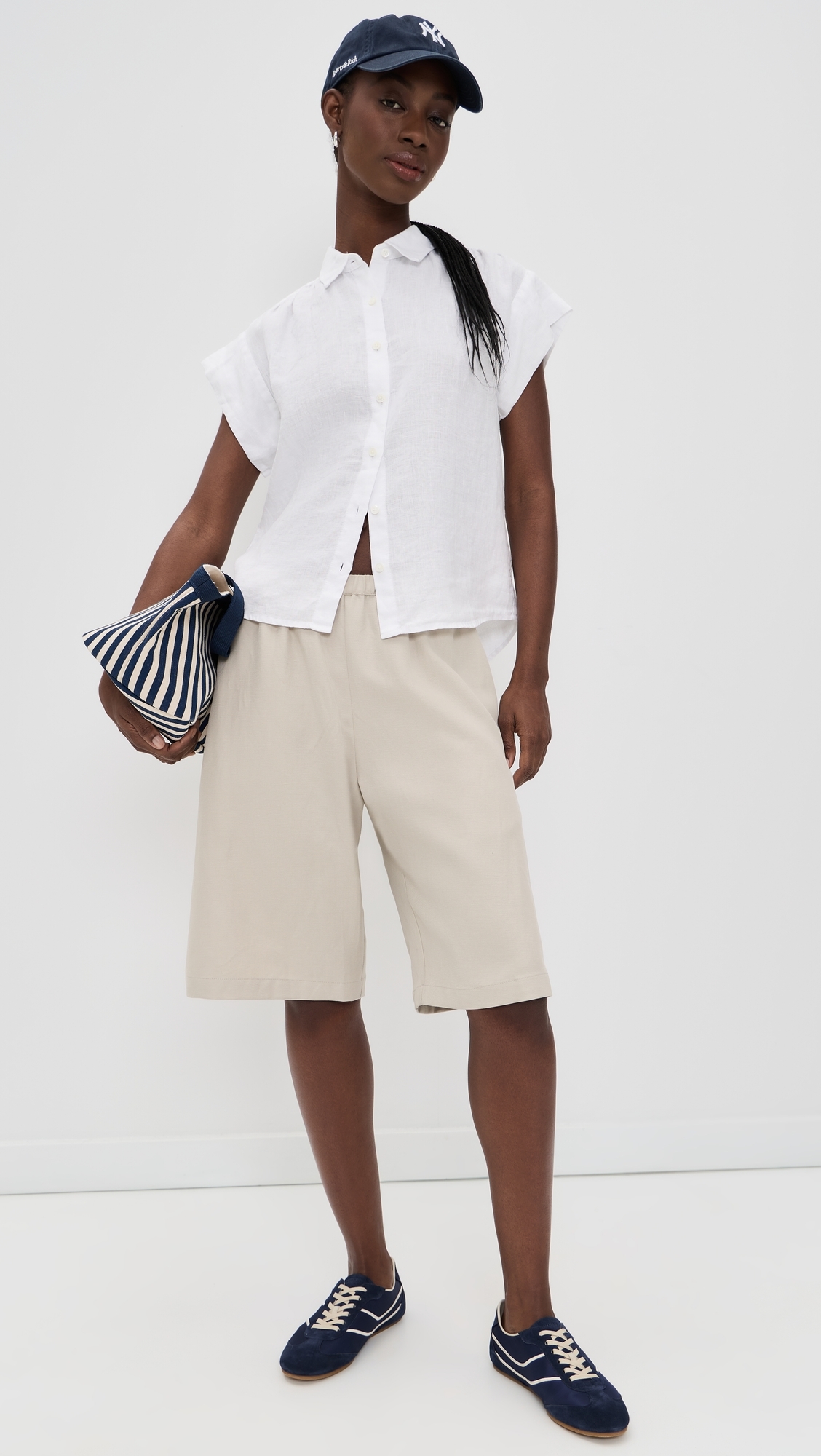 Marlee Shirt In Linen Ivory