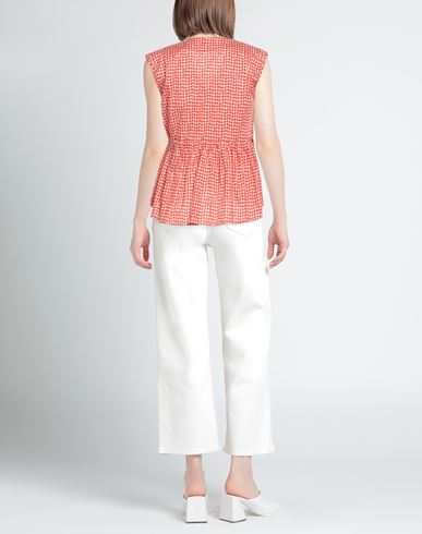 Woman Top Orange Size S Cotton, Elastane