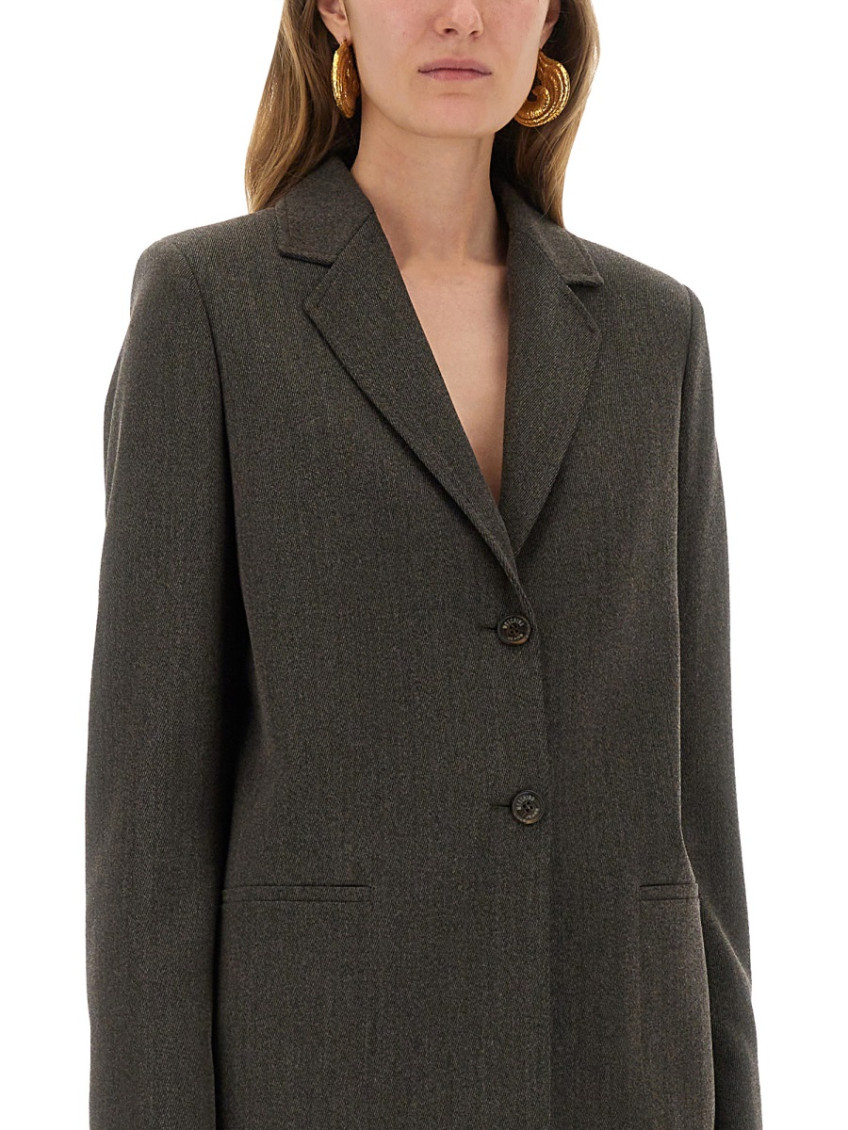 Moschino - longline jacket with front pockets and notched lape