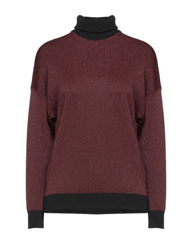 Woman Turtleneck Burgundy Size S Viscose, Metallic fiber, Polyamide