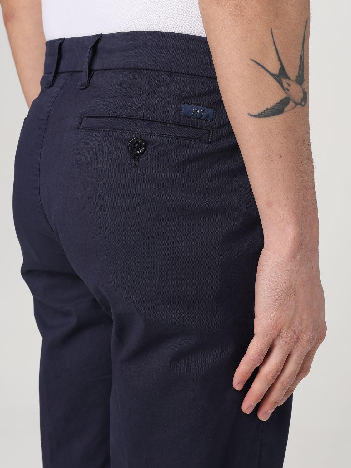 Pants Men color Blue