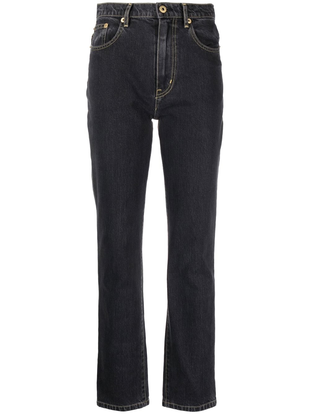Logo-patch denim jeans - Black