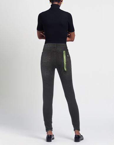 Woman Jeans Black Size 26 Cotton, Elastane