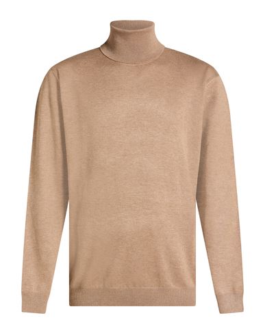 Man Turtleneck Camel Size XL Viscose, Nylon