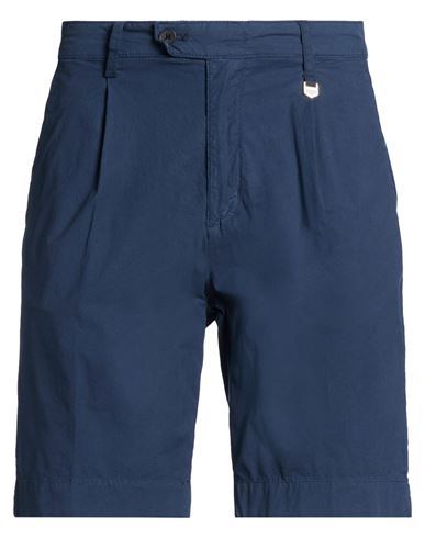 Man Shorts & Bermuda Shorts Navy Size 28 Cotton, Elastane