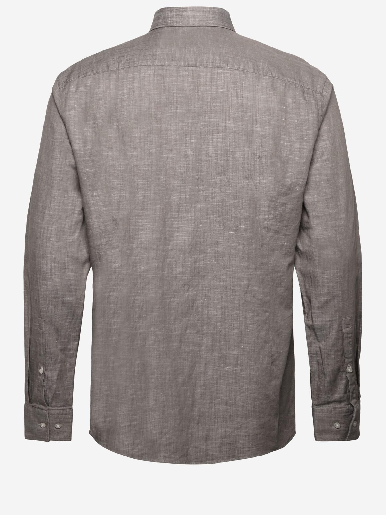Cotton-Linen Blend Shirt — Gray