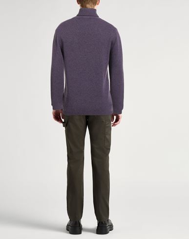 Man Turtleneck Purple Size L Merino Wool
