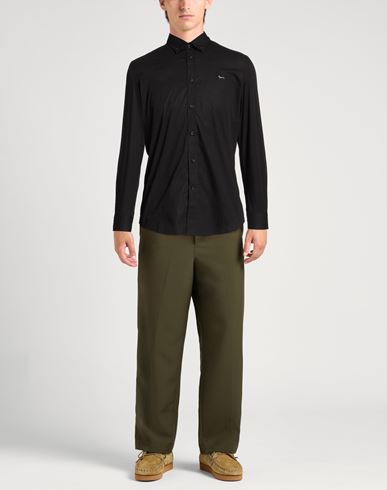 Man Shirt Black Size S Cotton, Elastane