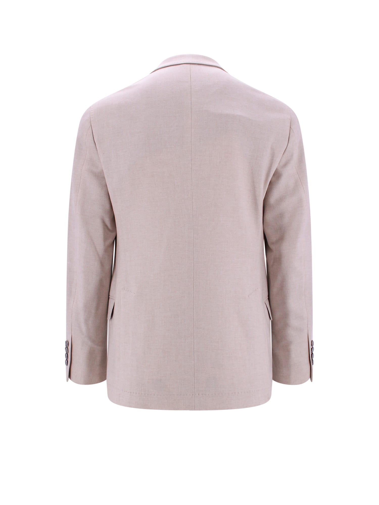 Notched-lapel single-breasted blazer - Neutrals