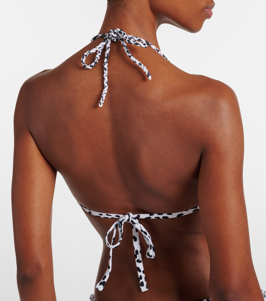 Icaria printed bikini top