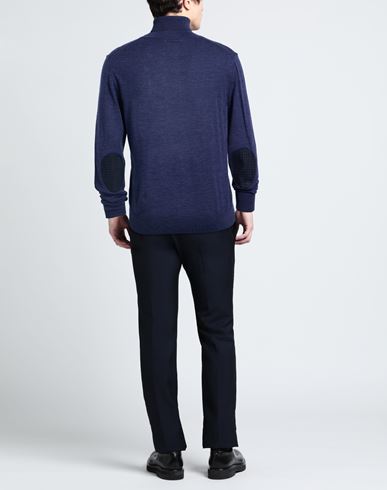 Man Turtleneck Navy Size 46 Merino Wool