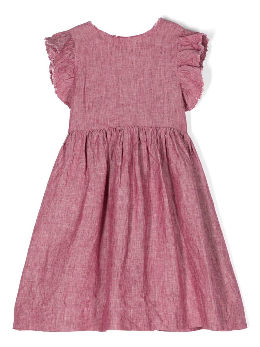 Sleeveless linen dress - Purple