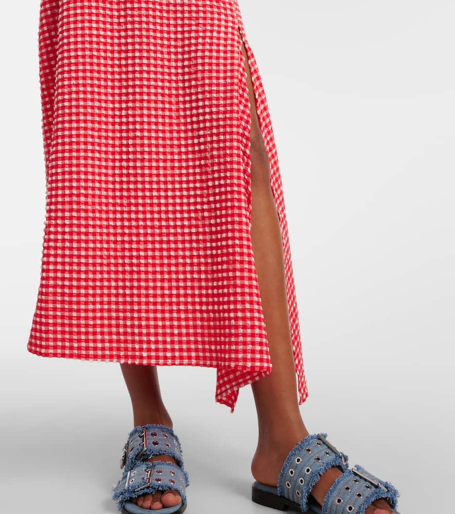 Seersucker midi dress
