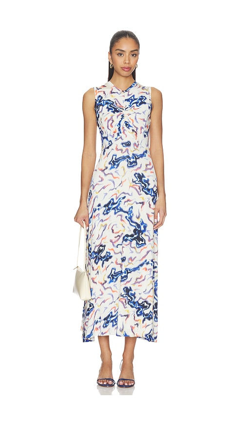 Ulla Johnson Lina Jersey Dress in White,Blue. - L also in M, S