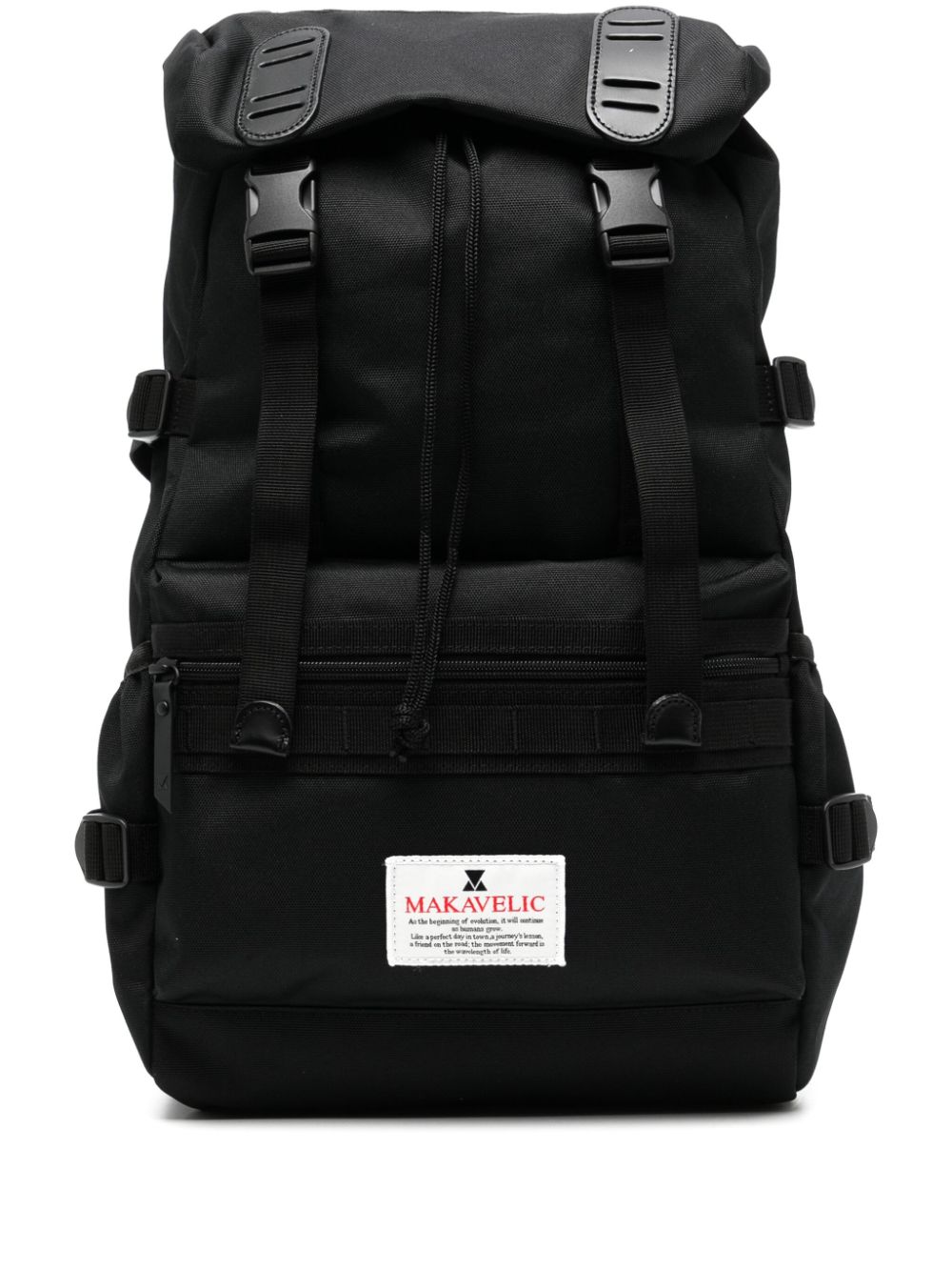 Logo-appliqué backpack - Black