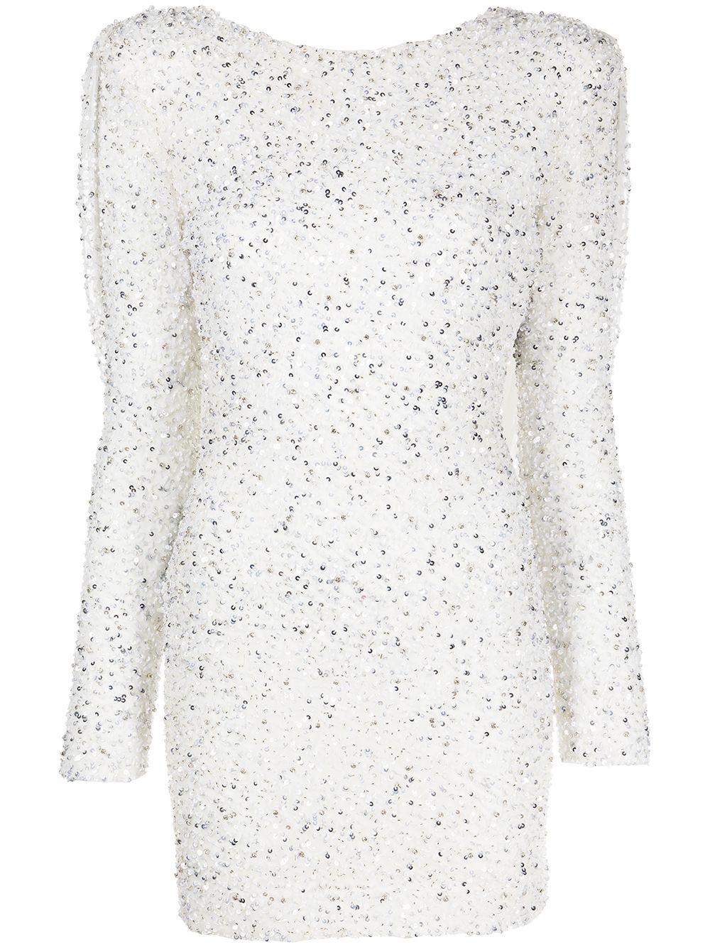 Mertzi sequin-embellished mini dress - White