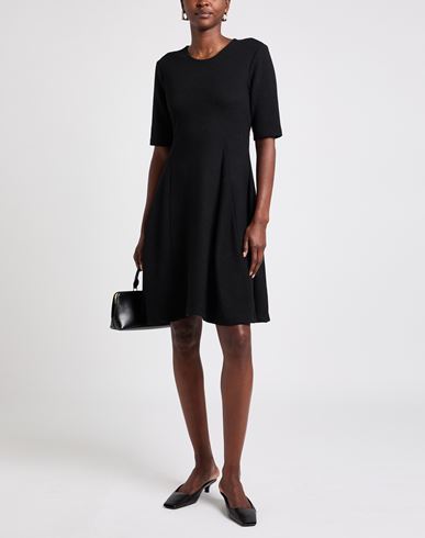 Woman Mini dress Black Size 16 Polyester, Viscose, Elastane