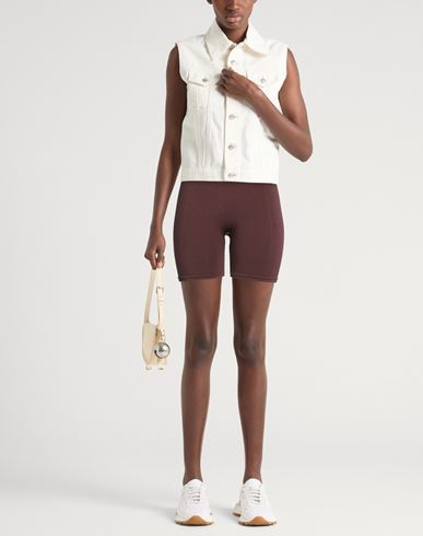 Woman Shorts & Bermuda Shorts Chocolate brown Size 1 Polyamide, Elastane