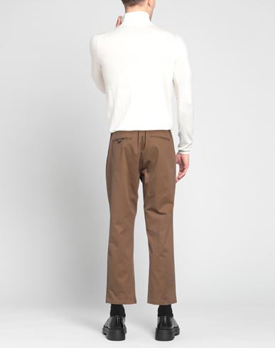 Man Pants Camel Size 35 Cotton, Elastane