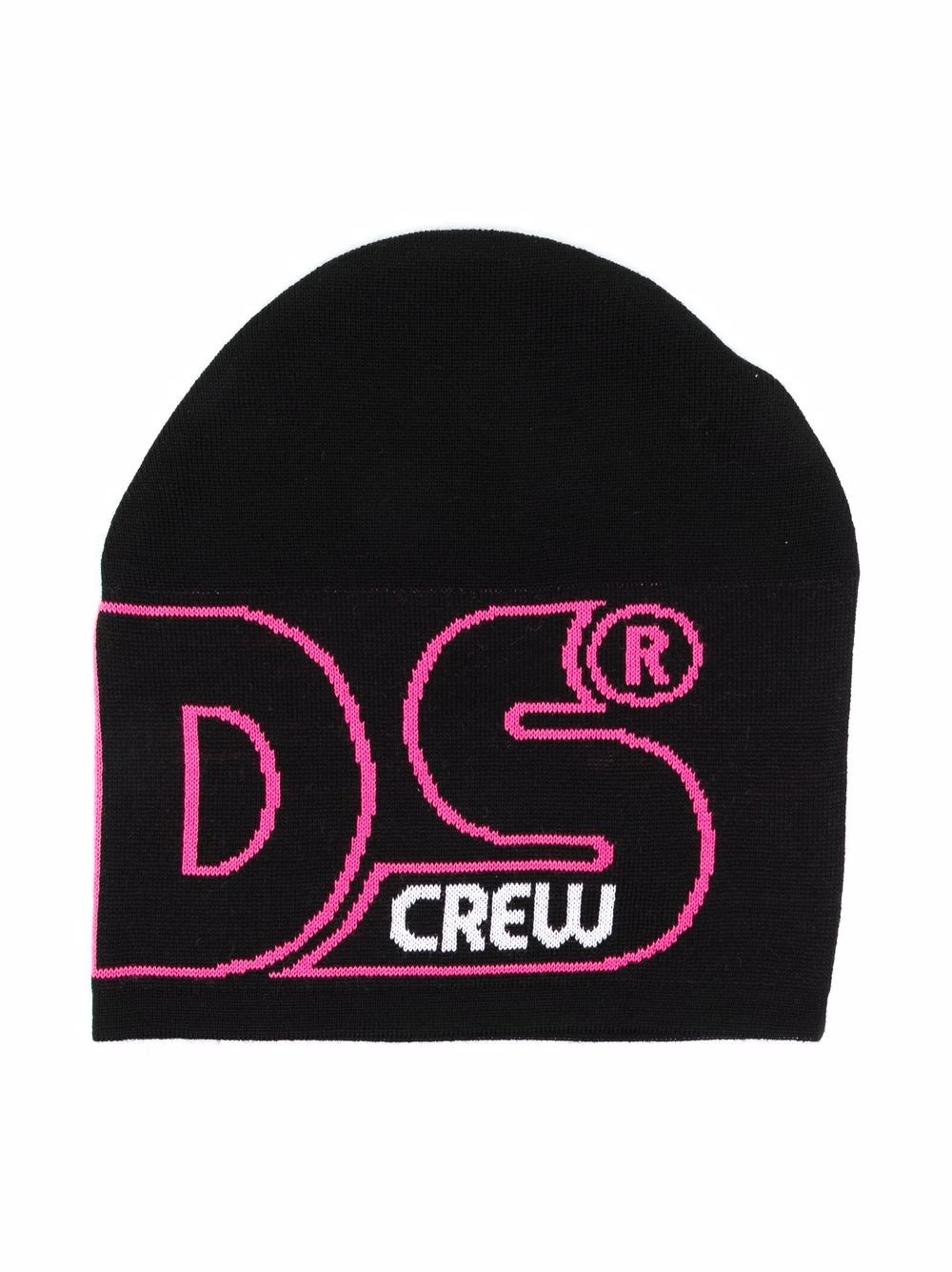 Logo knit beanie - Black