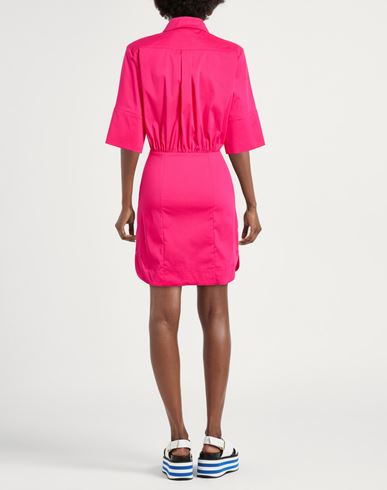 Woman Mini dress Fuchsia Size 4 Cotton, Polyamide, Elastane