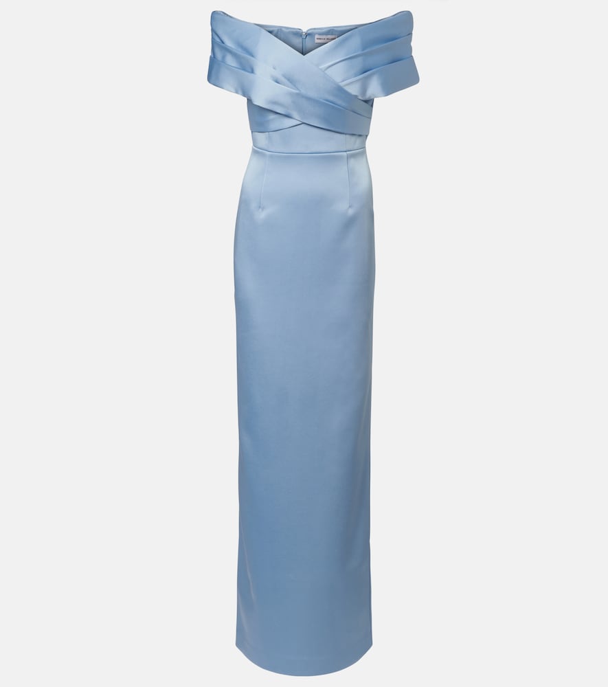 Kai off-shoulder satin gown
