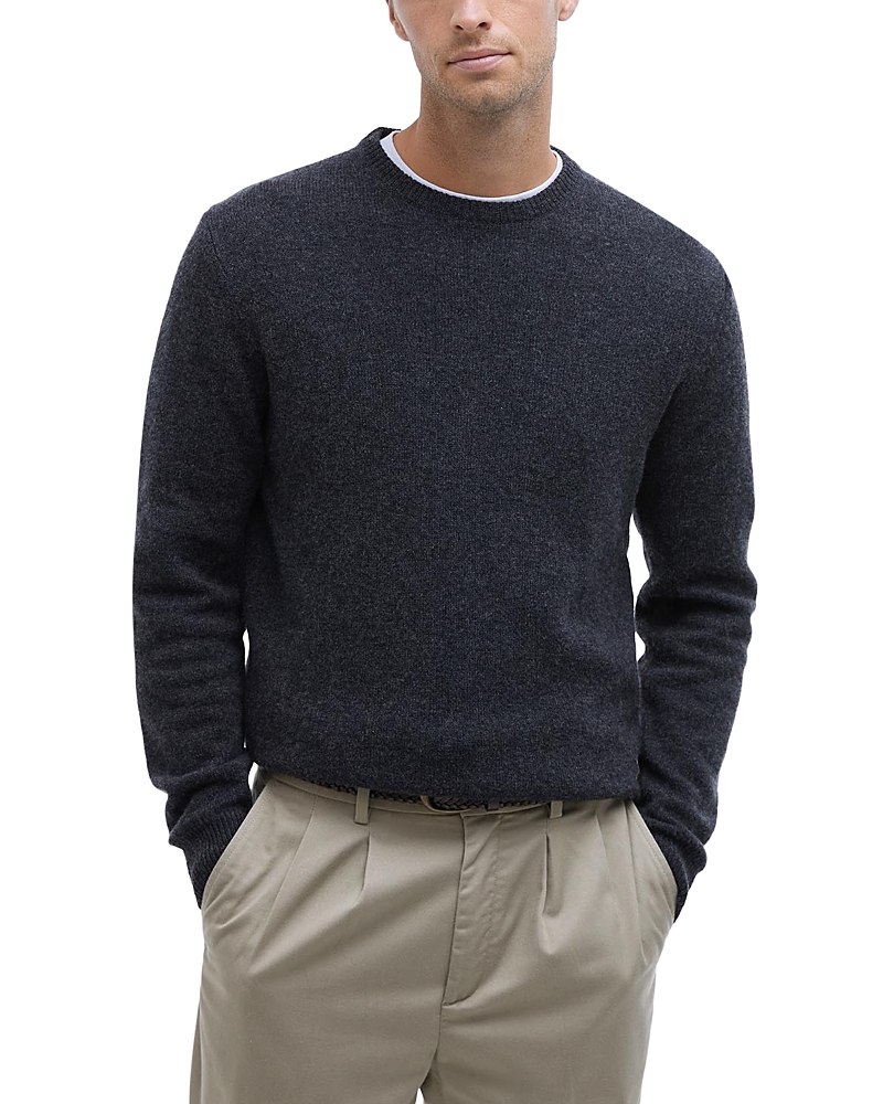 Patch detail crew neck jumper - Grey