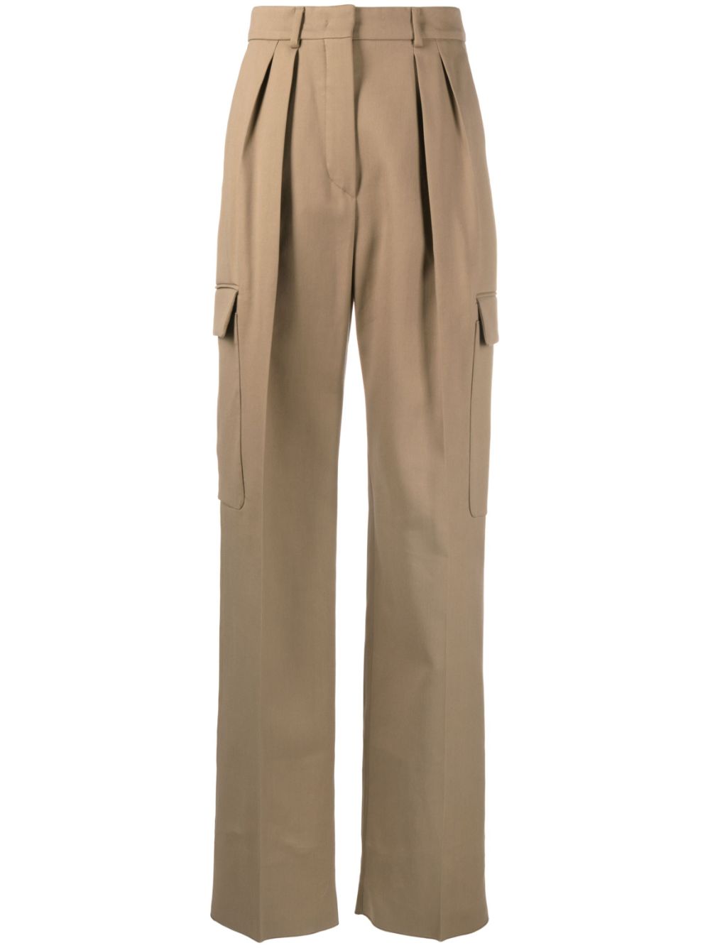Four-pocket palazzo pants - Brown