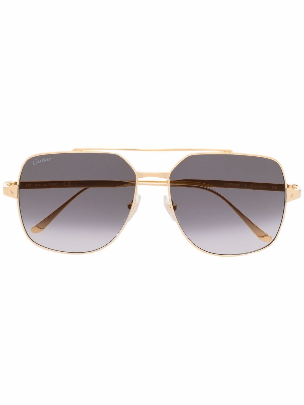 Pilot-frame gradient-lense sunglasses - Gold
