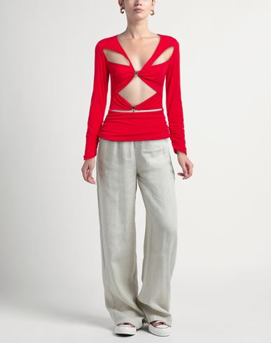 Woman Top Red Size 10 Polyamide, Elastane