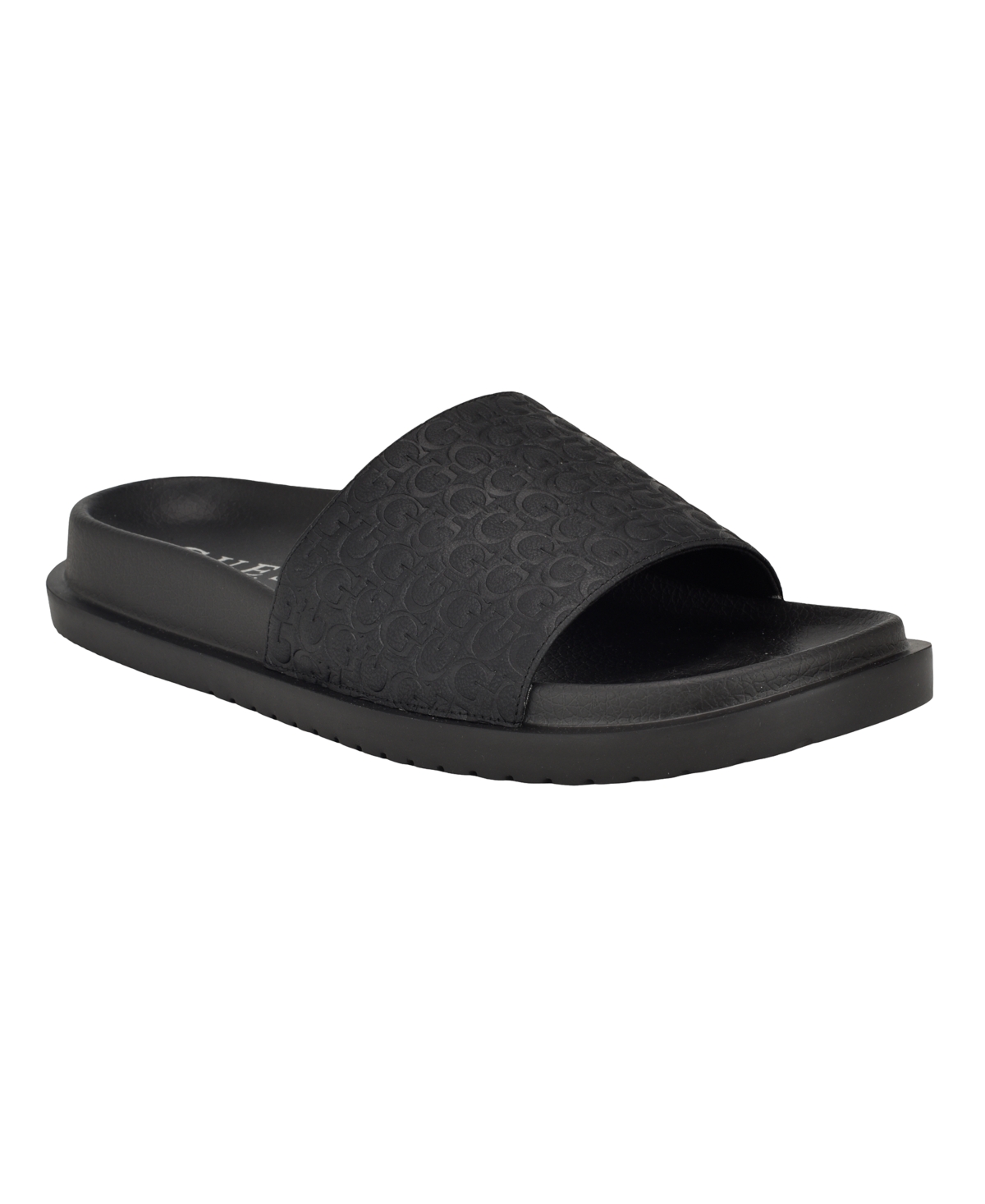 Men's Vartino Elevated Slip On Pool Slides - Black