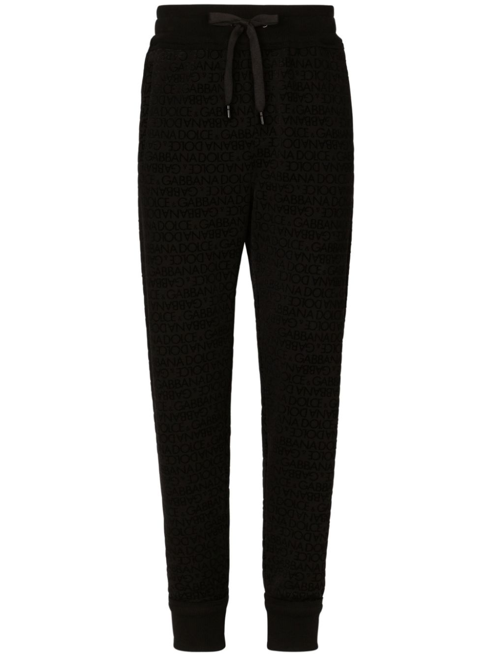 Logo-print cotton track pants - Black