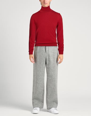 Man Turtleneck Red Size 42 Virgin Wool, Polyamide