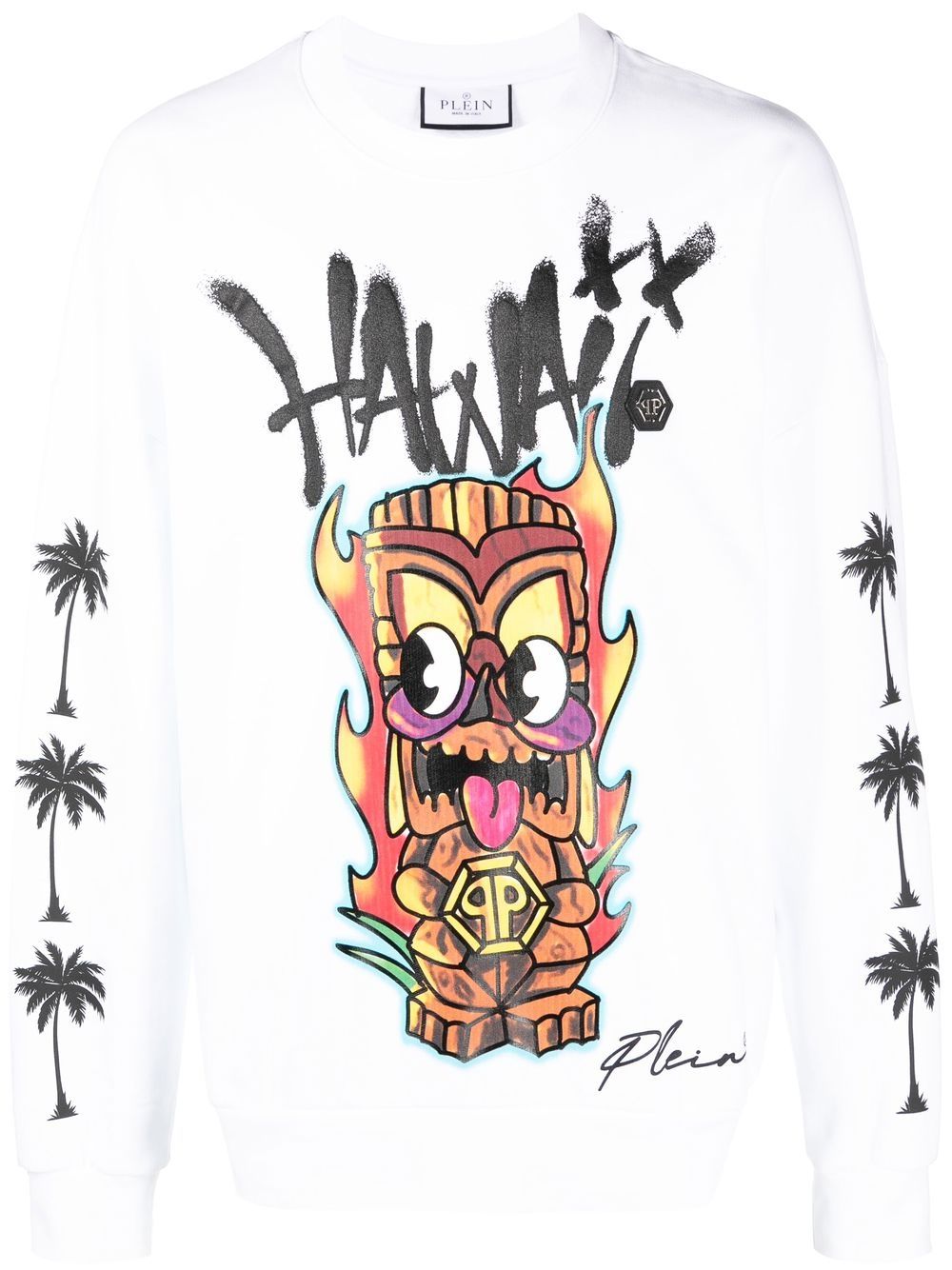 LS Hawaii printed sweatshirt - Black