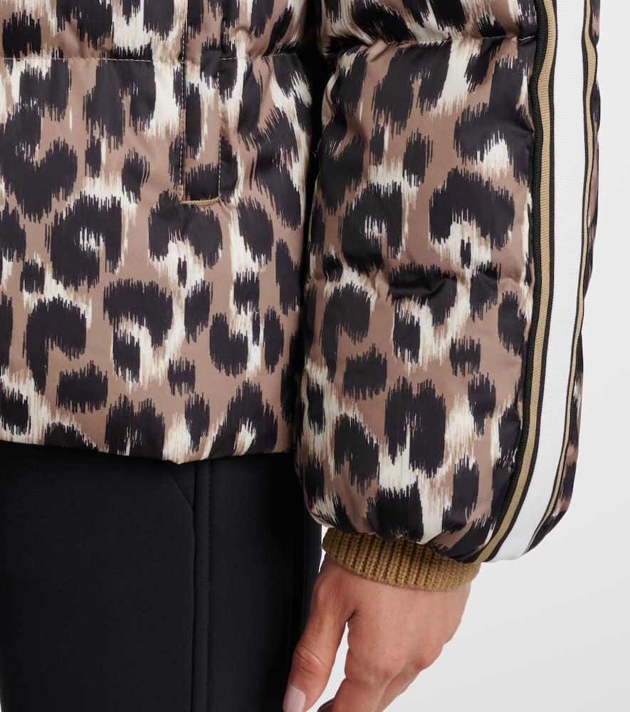 Ada leopard-print down ski jacket