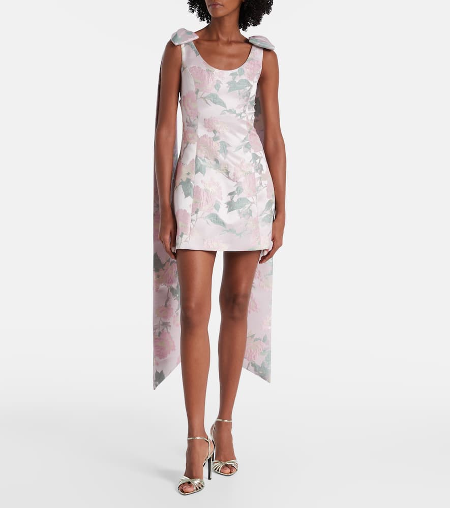 Gita floral brocade minidress